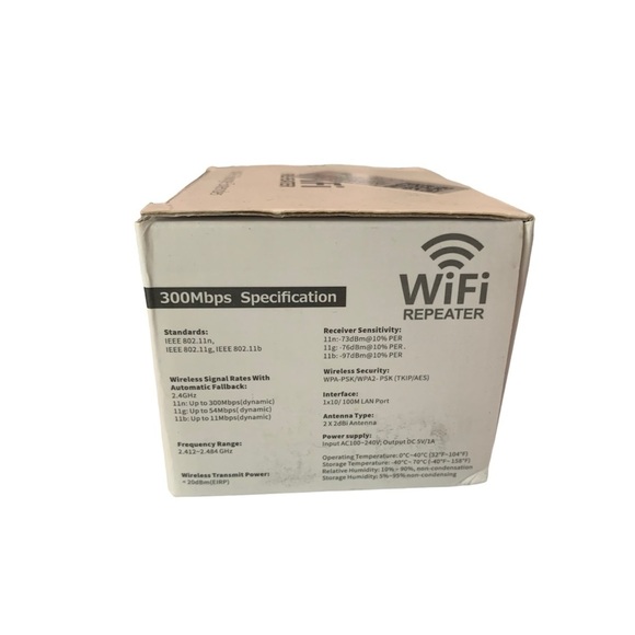 300 Mbps WiFi Extender WiFi Booster WiFi Repeater Internet Booster - Picture 2 of 7